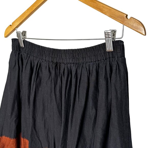 Vintage Western Maxi Skirt Medium Southwest Ruffle Elastic Waist Festival Fall - Picture 5 of 6